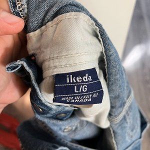 IKEDA Vintage 90s Denim Overalls, Large